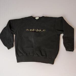 Black and gold Non Fiction crrewneck